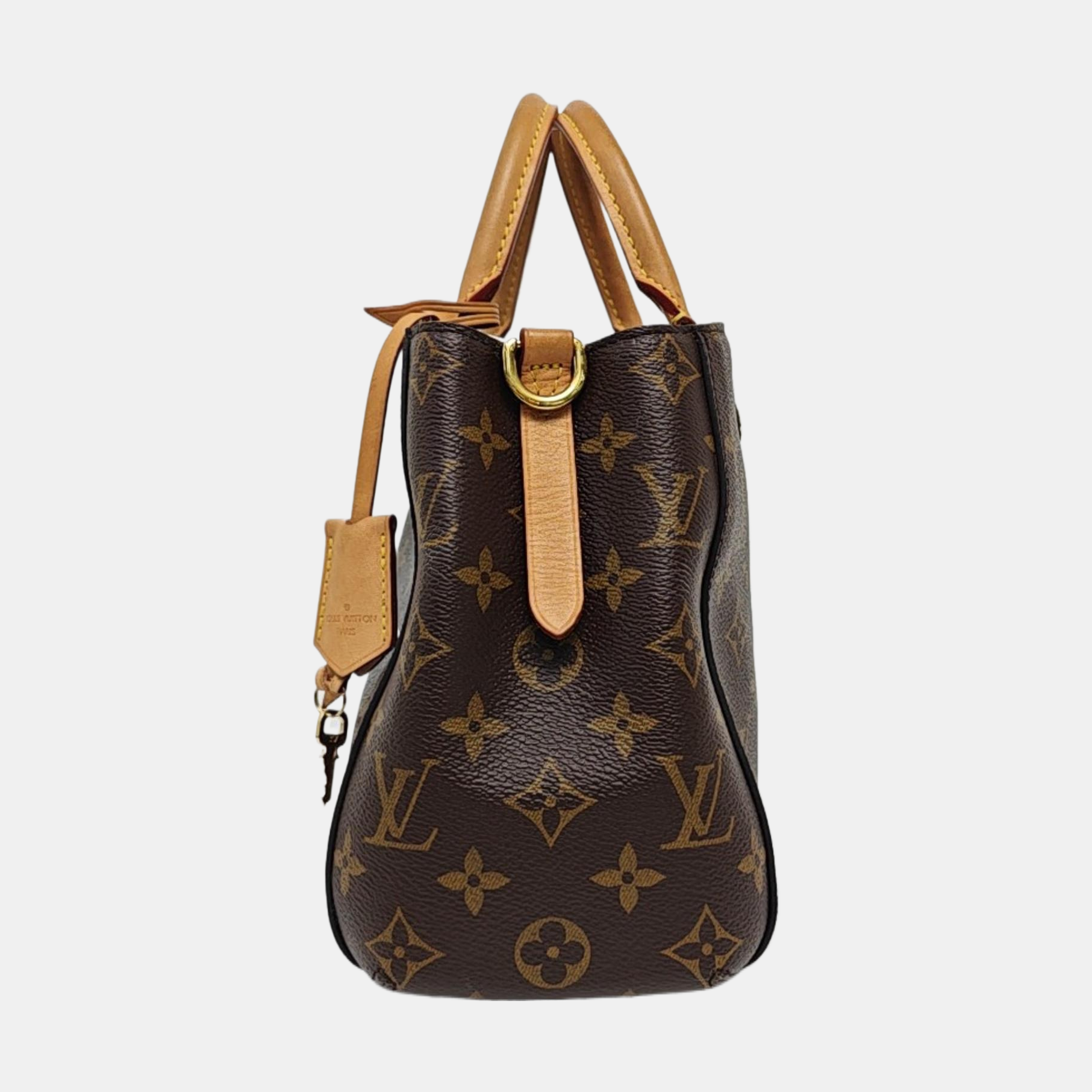 MONTAIGNE BB Monogram Coated Canvas Brown