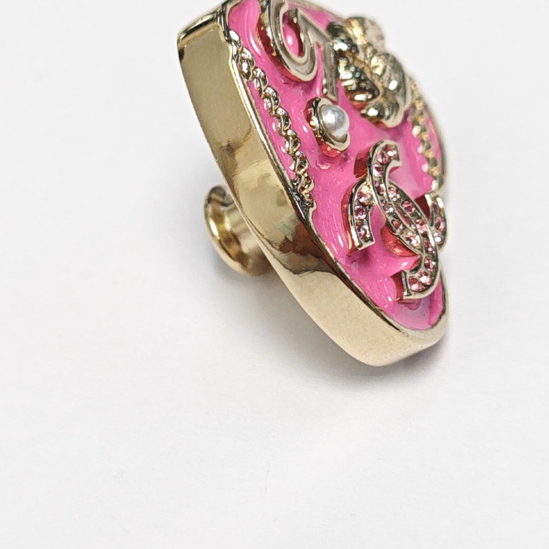 Faux Pearl Pink Brooch