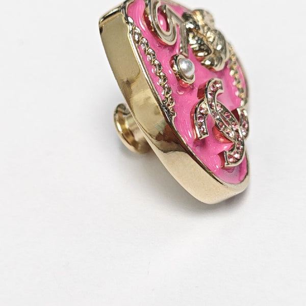 Faux Pearl Pink Brooch