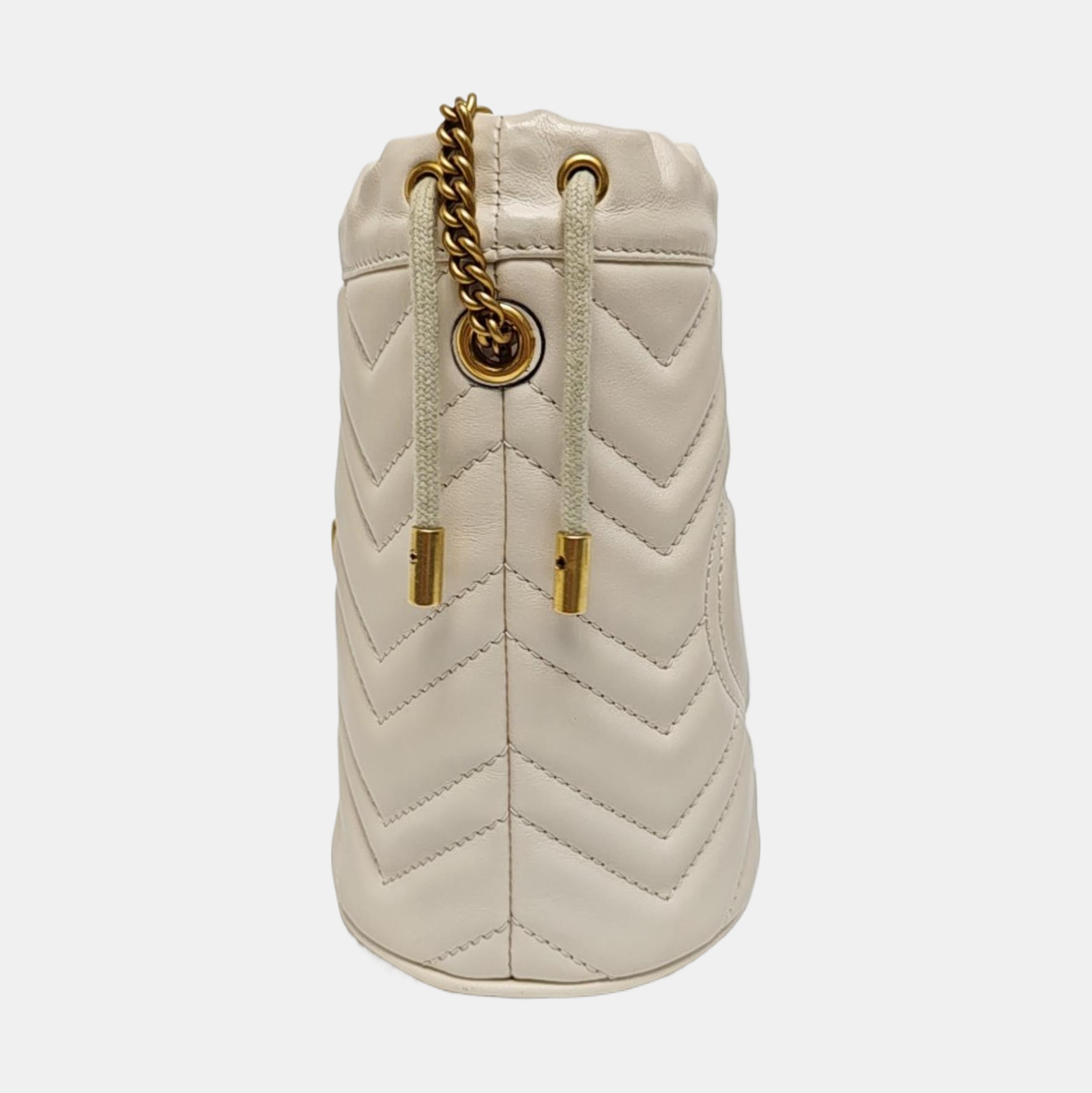GG Marmont Mini Quilted Calfskin White