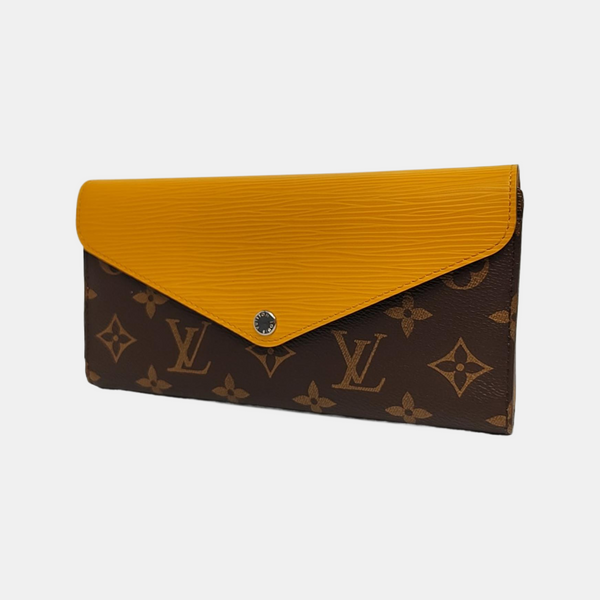 MARIE LOU Monogram Coated Canvas Brown Wallet