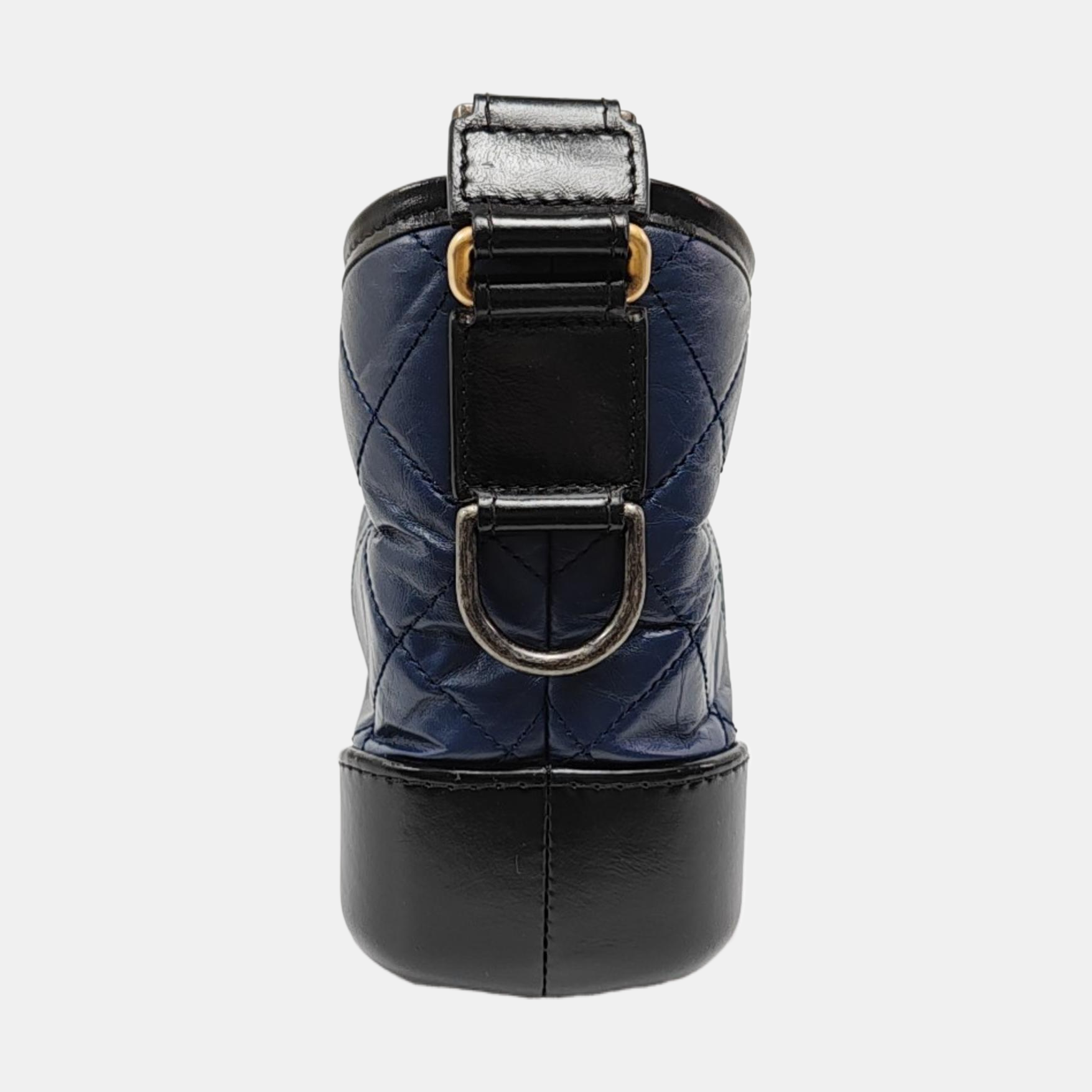 GABRIELLE Small Quilted Calfskin Blue