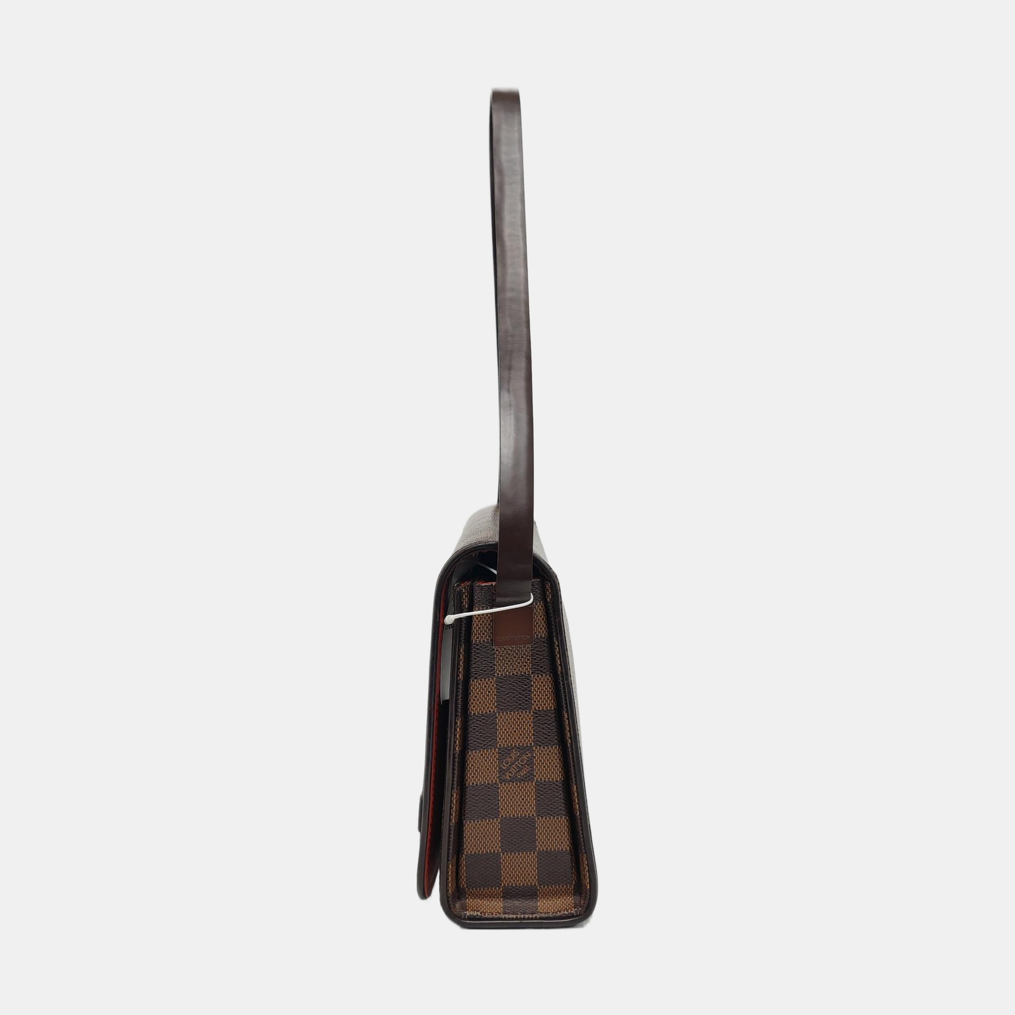 TRIBECA Damier Ebene Coated Canvas Brown