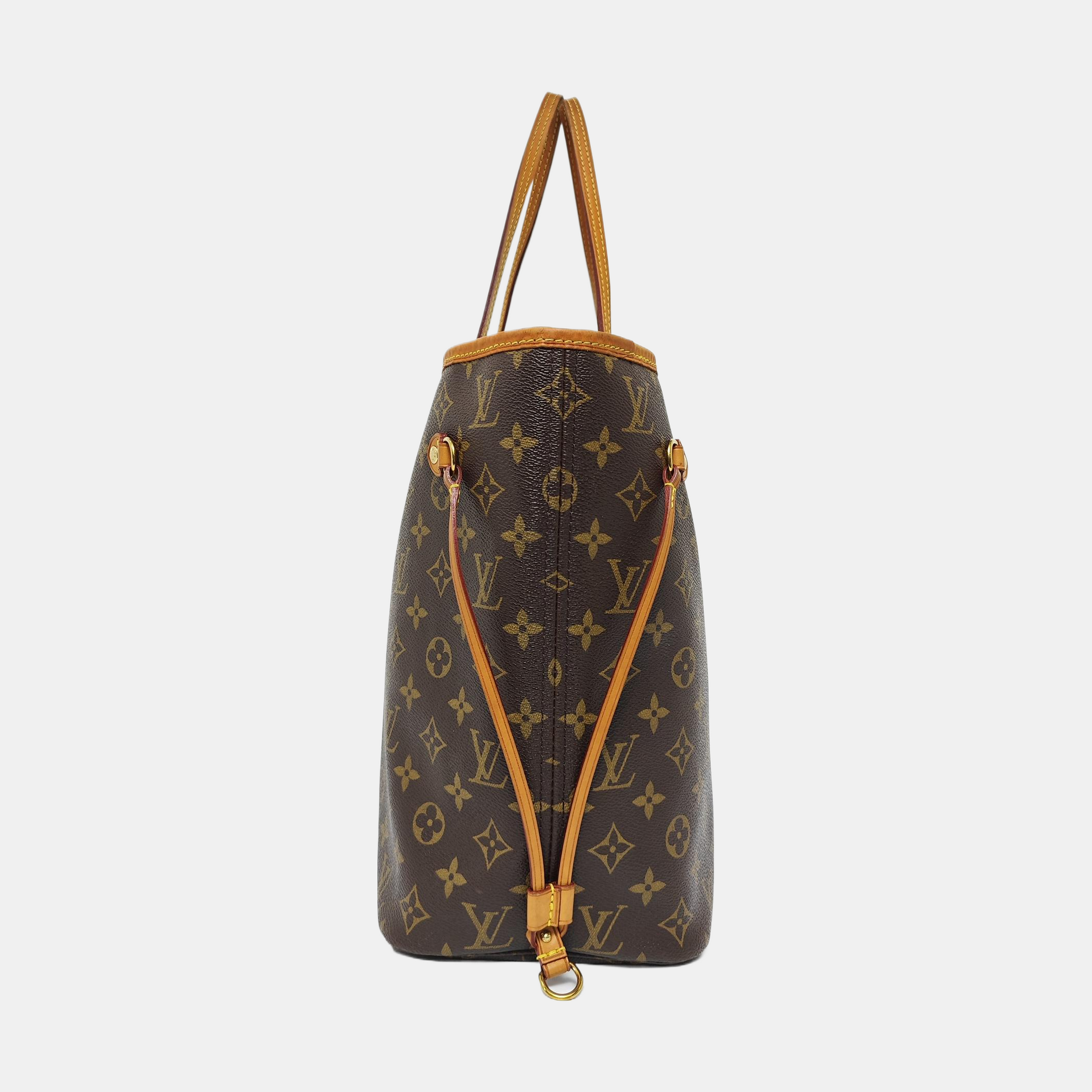 NEVERFULL MM Monogram Coated Canvas Brown
