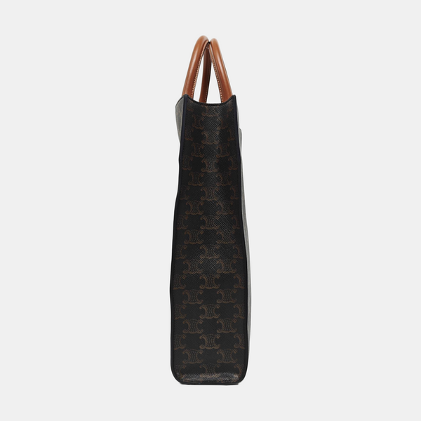 CABAS CELINE Small Coated Canvas Brown