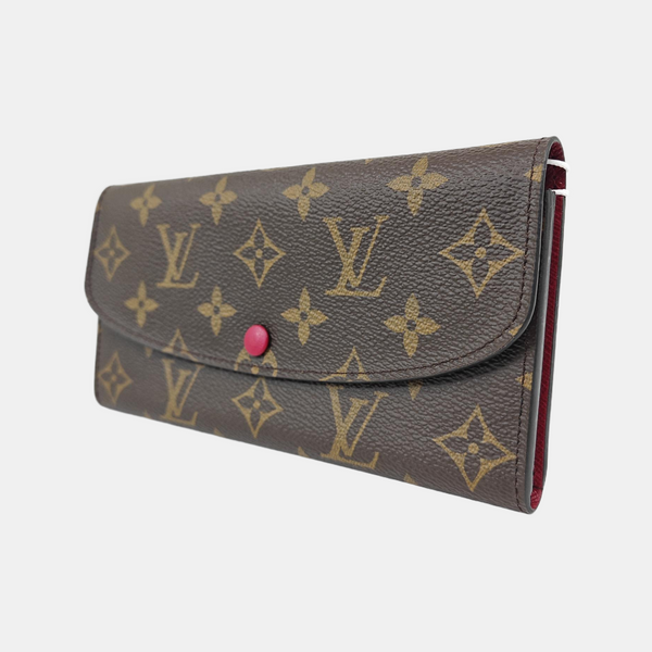 EMILIE Monogram Coated Canvas Brown Wallet