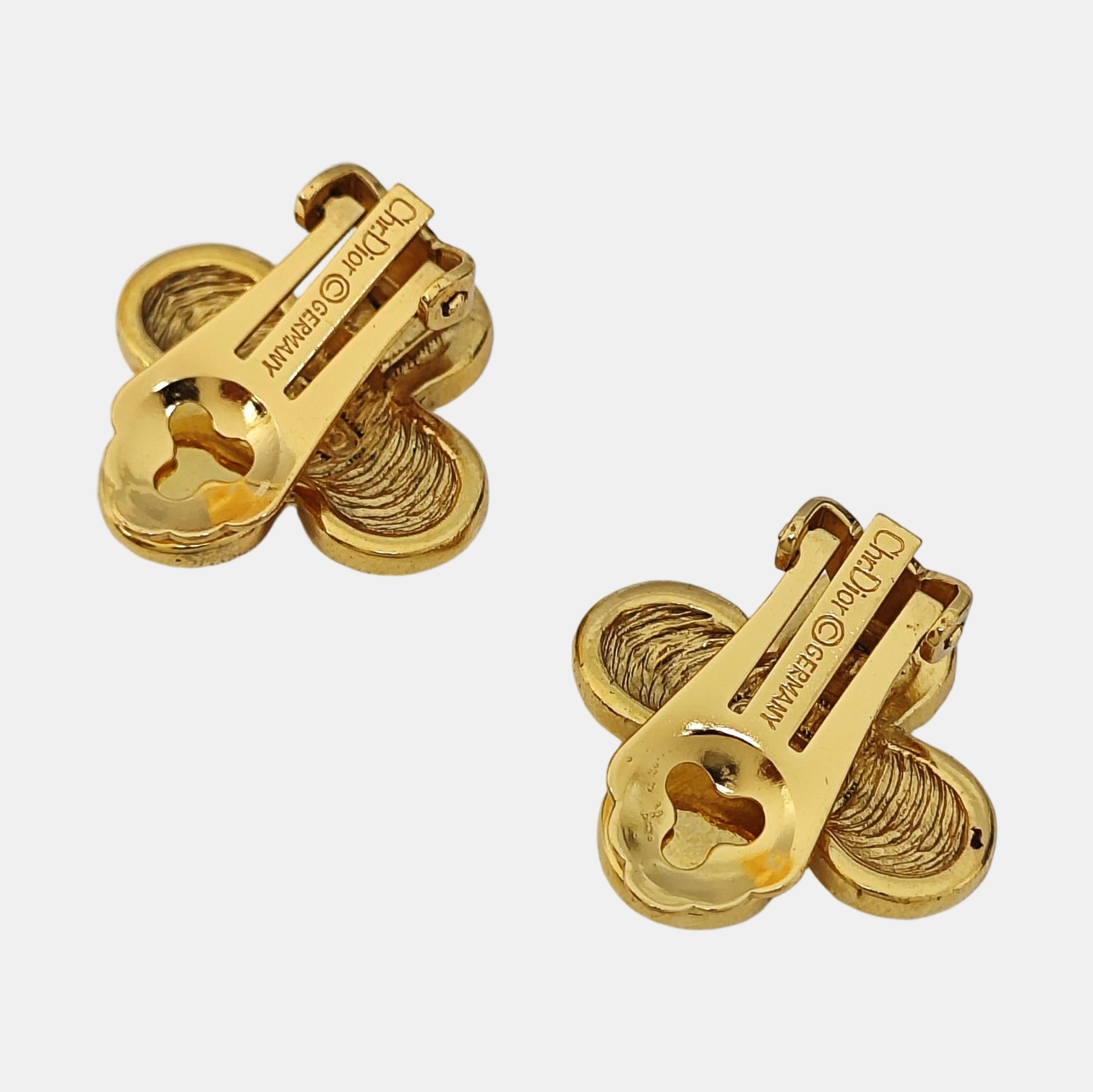 Metal Gold Clip On Earrings