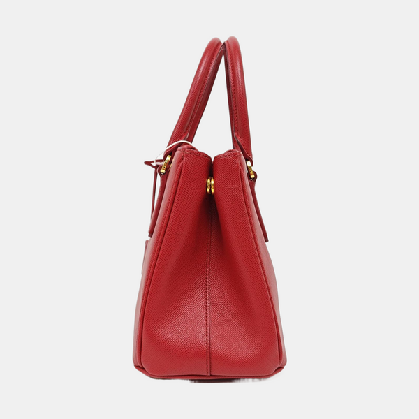 Galleria Small Saffiano Calfskin Red