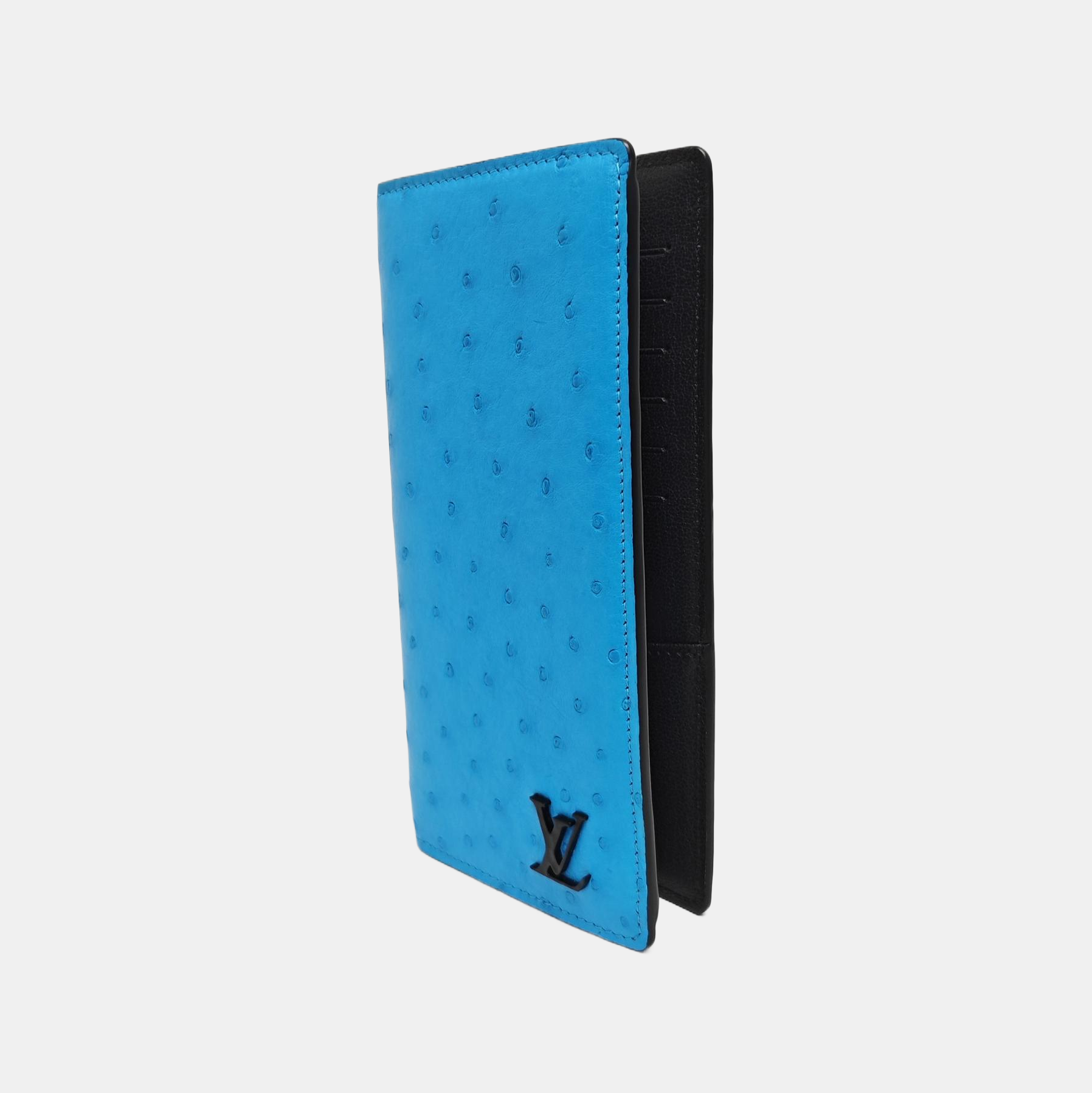 BRAZZA Ostrich Blue Wallet