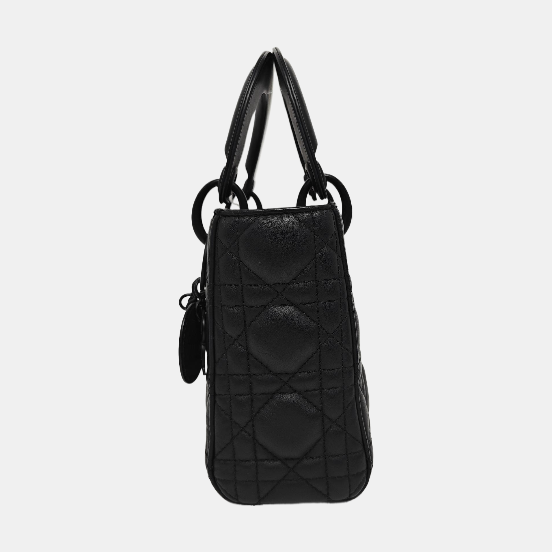 Lady Dior Mini Cannage Lambskin Black