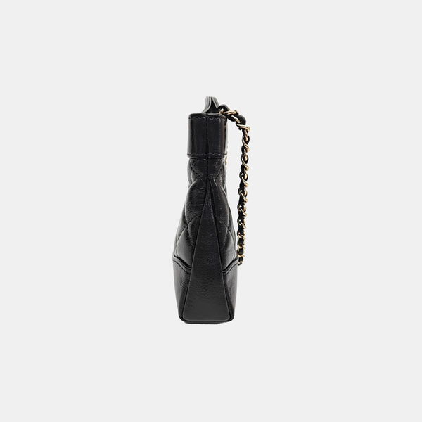 CHANEL 31 Quilted Waxed Cafskin Black
