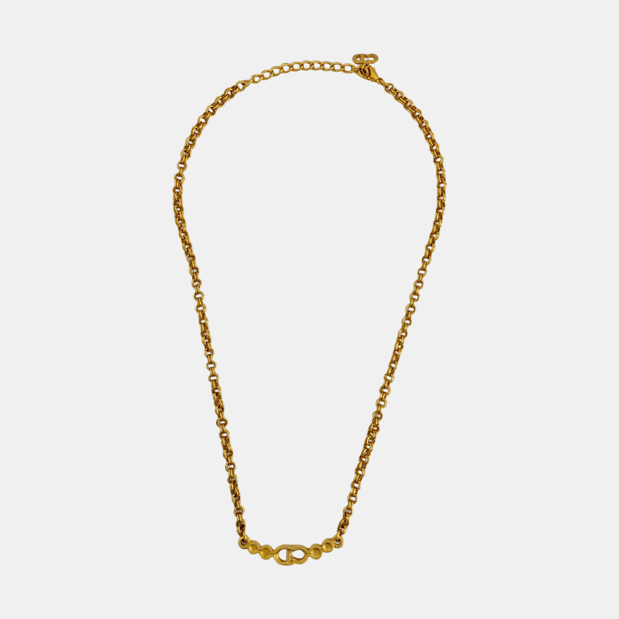 Petit CD Metal Gold Necklace