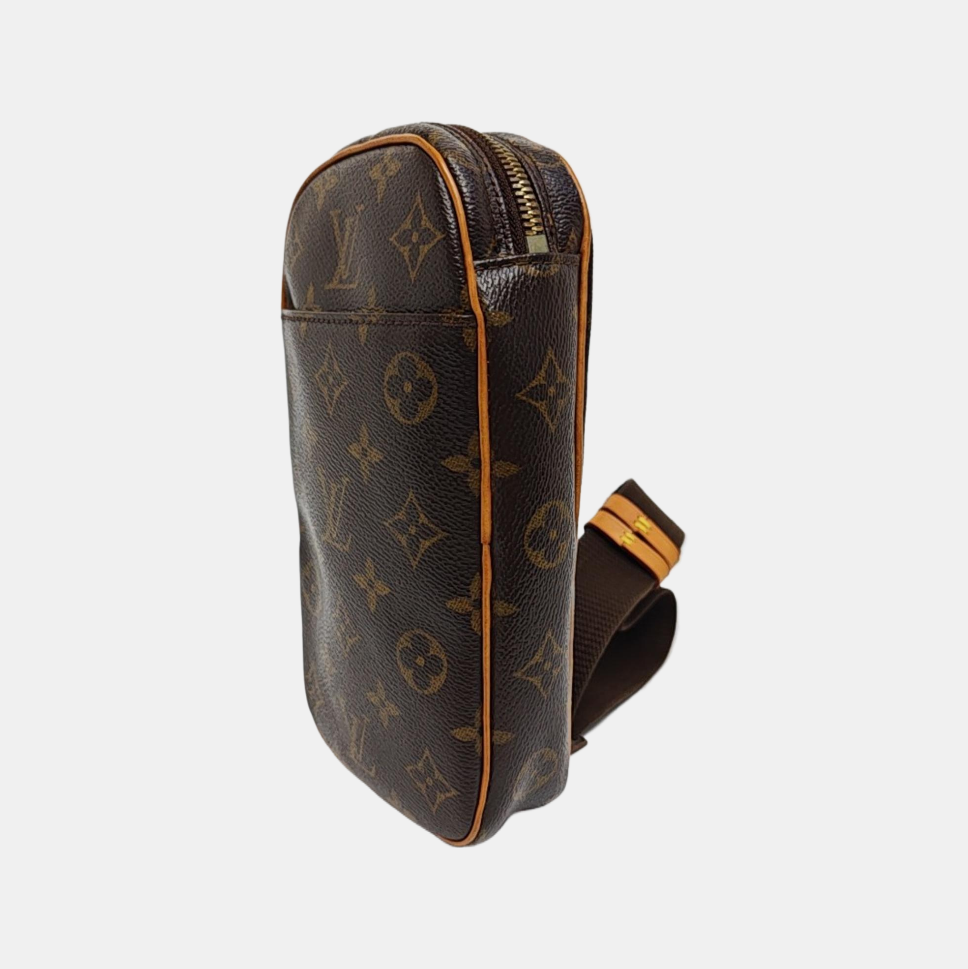 GANGE Monogram Coated Canvas Brown