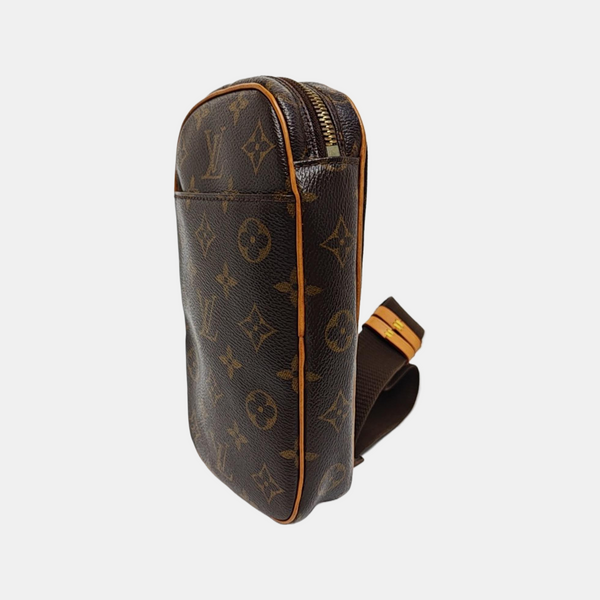 GANGE Monogram Coated Canvas Brown