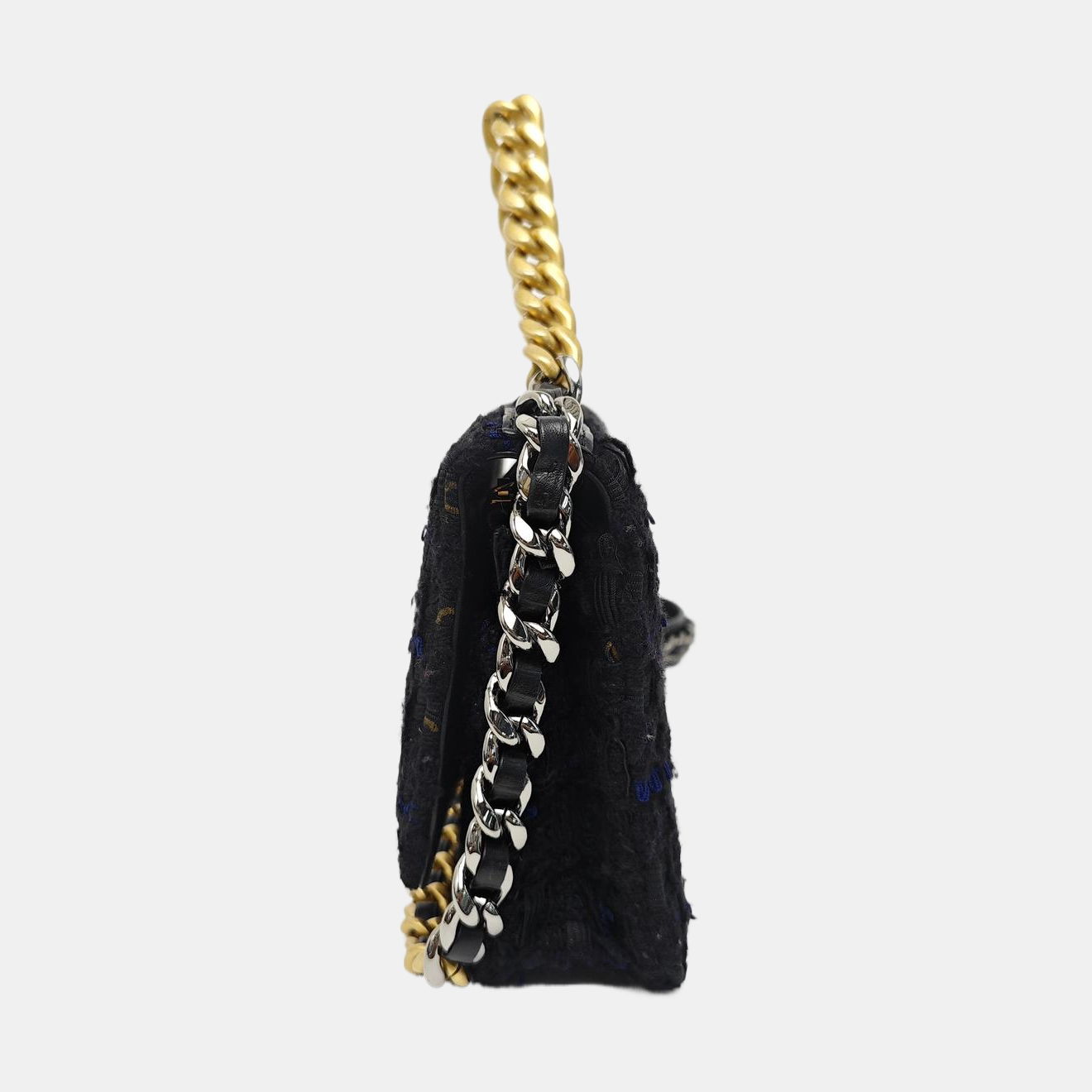 CHANEL 19 WOC Quilted Wool Black