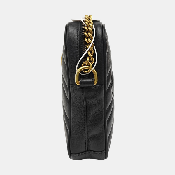 GG Marmont Mini Quilted Calfskin Black