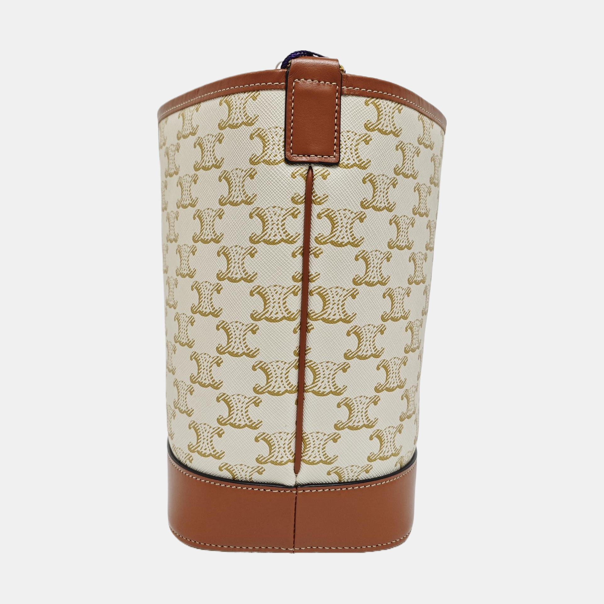 Authenticated pre-owned  TRIOMPHE CANVAS Small Coated Canvas Beige - Bucket Bag at Looply