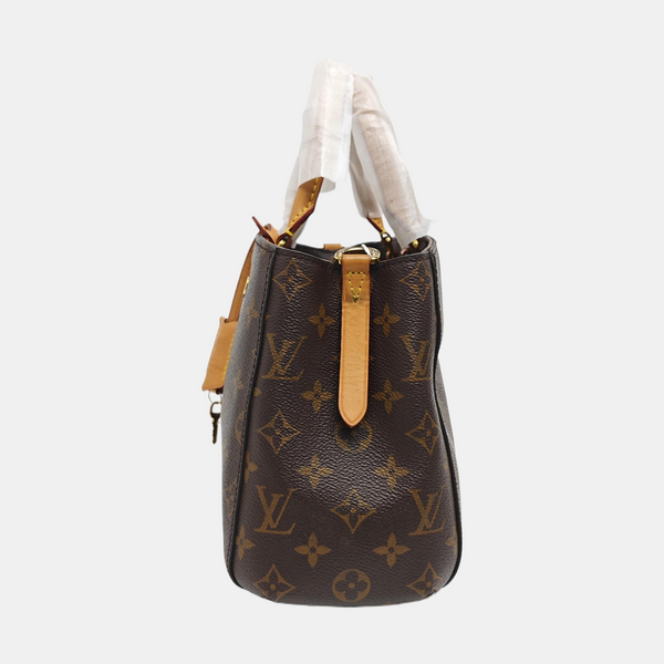 MONTAIGNE BB Monogram Coated Canvas Brown
