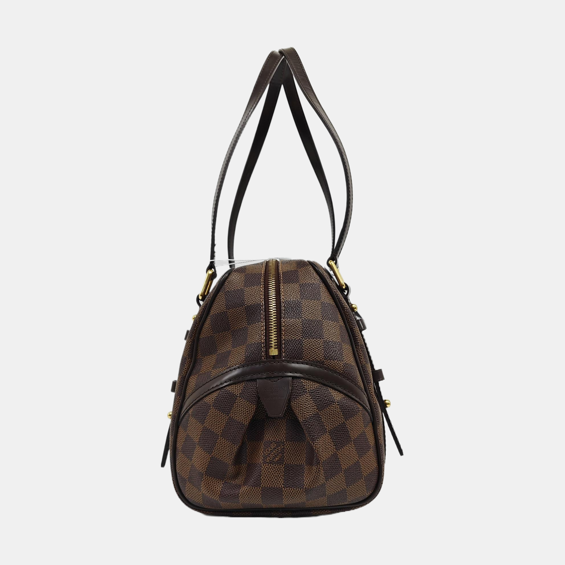 RIVINGTON Damier Ebene Coated Canvas Brown