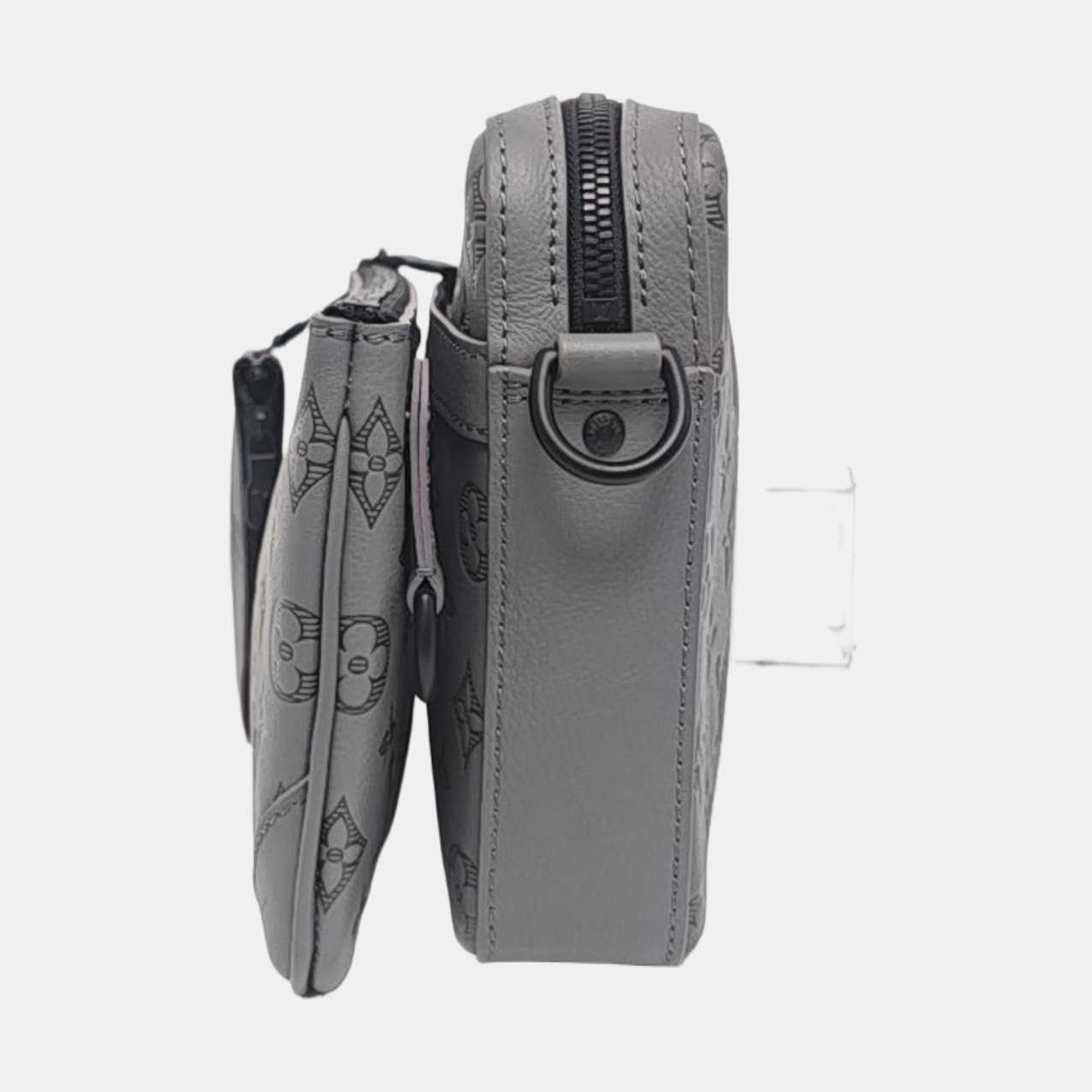 TRIO Monogram Calfskin Gray