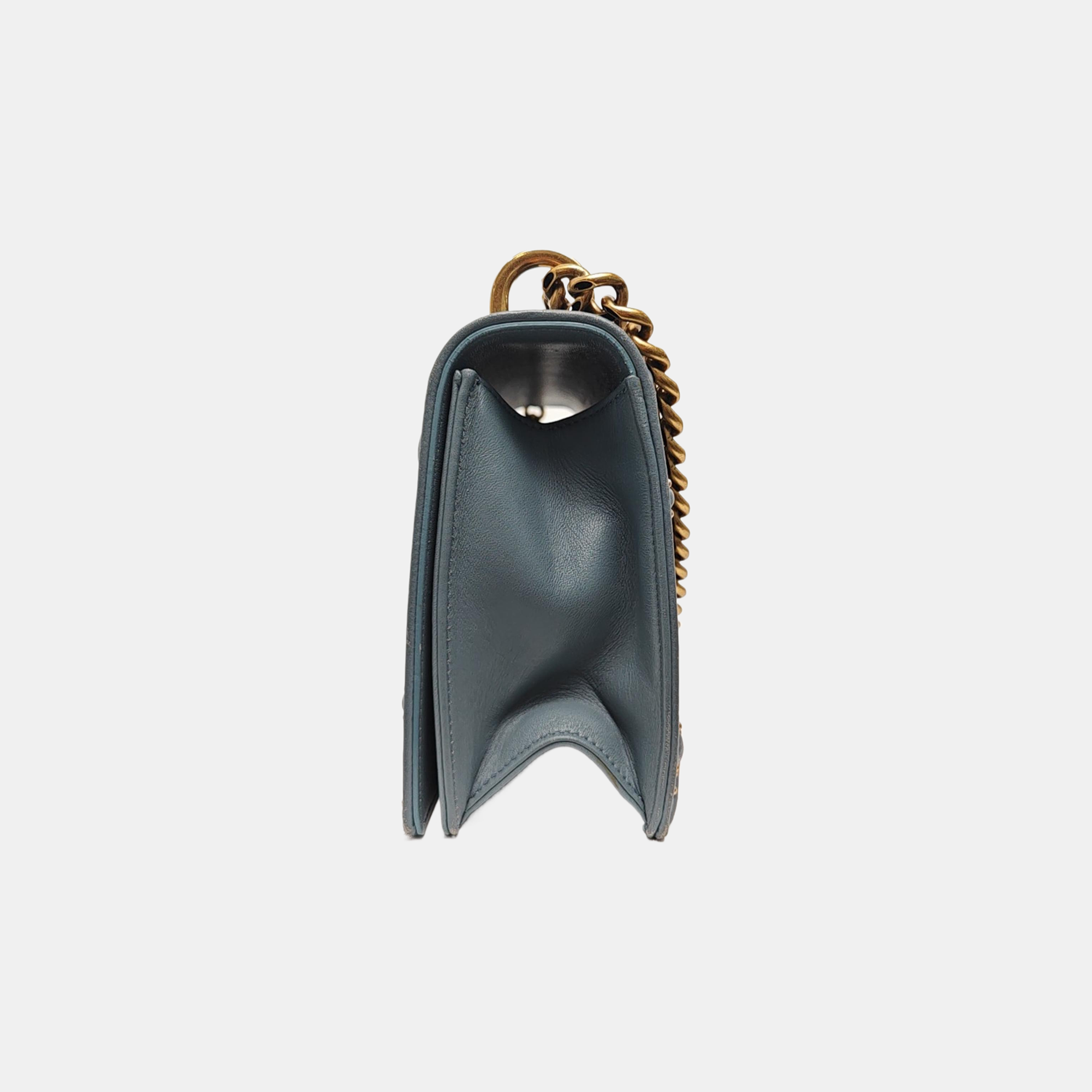 Diorama Medium Calfskin Blue