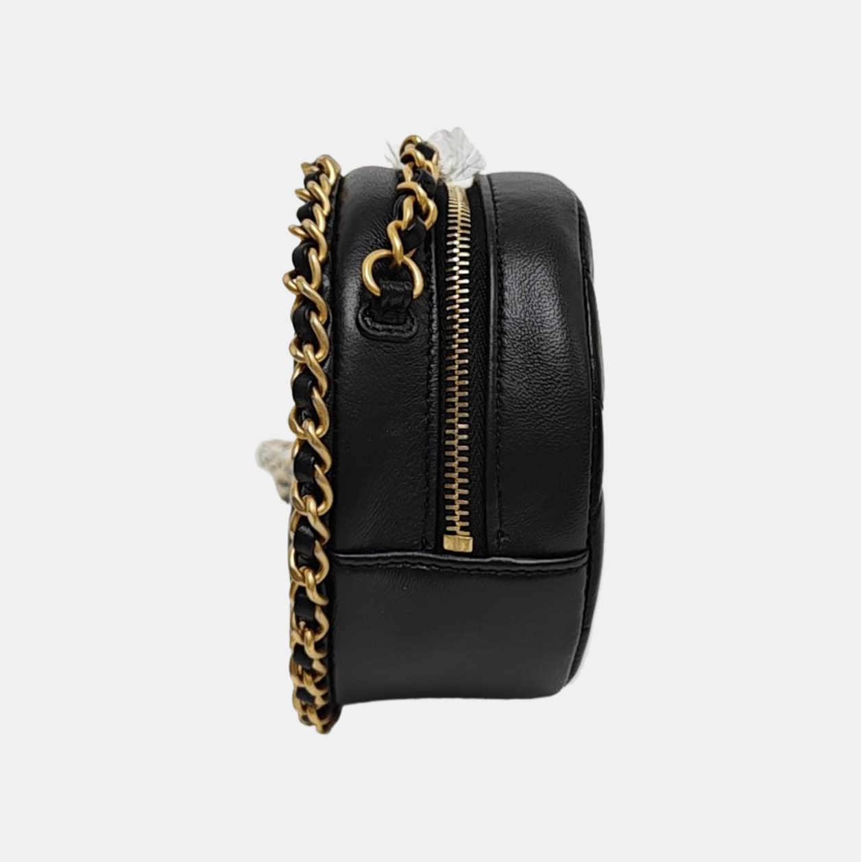 Quilted Lambskin Shoulder Bag Black