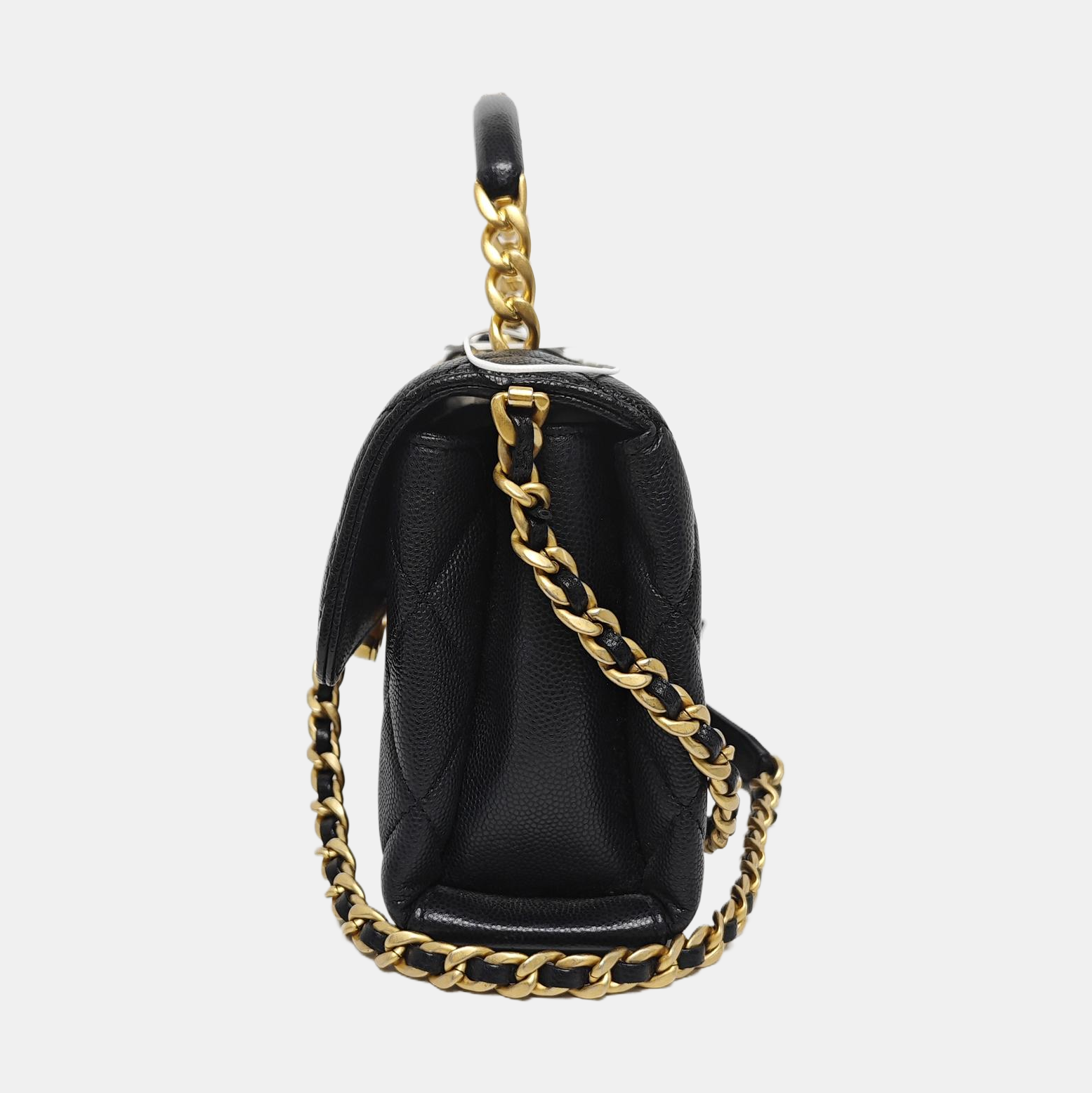 Carry Me Mini Quilted Grained Calfskin Black