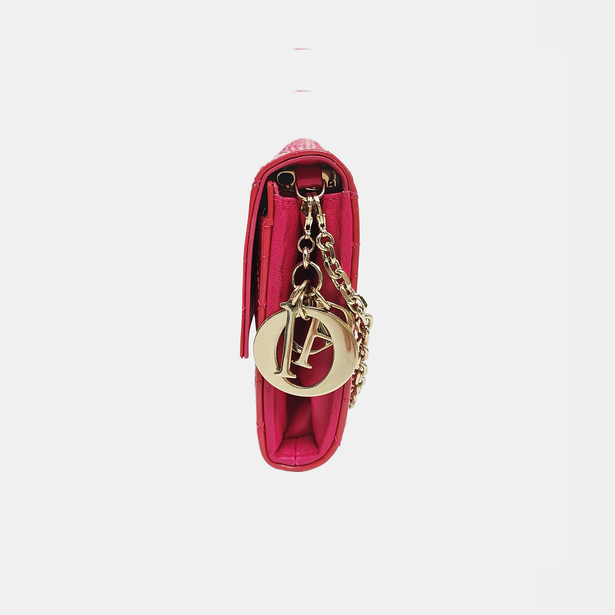 Lady Dior Cannage Piel de Charol Roja