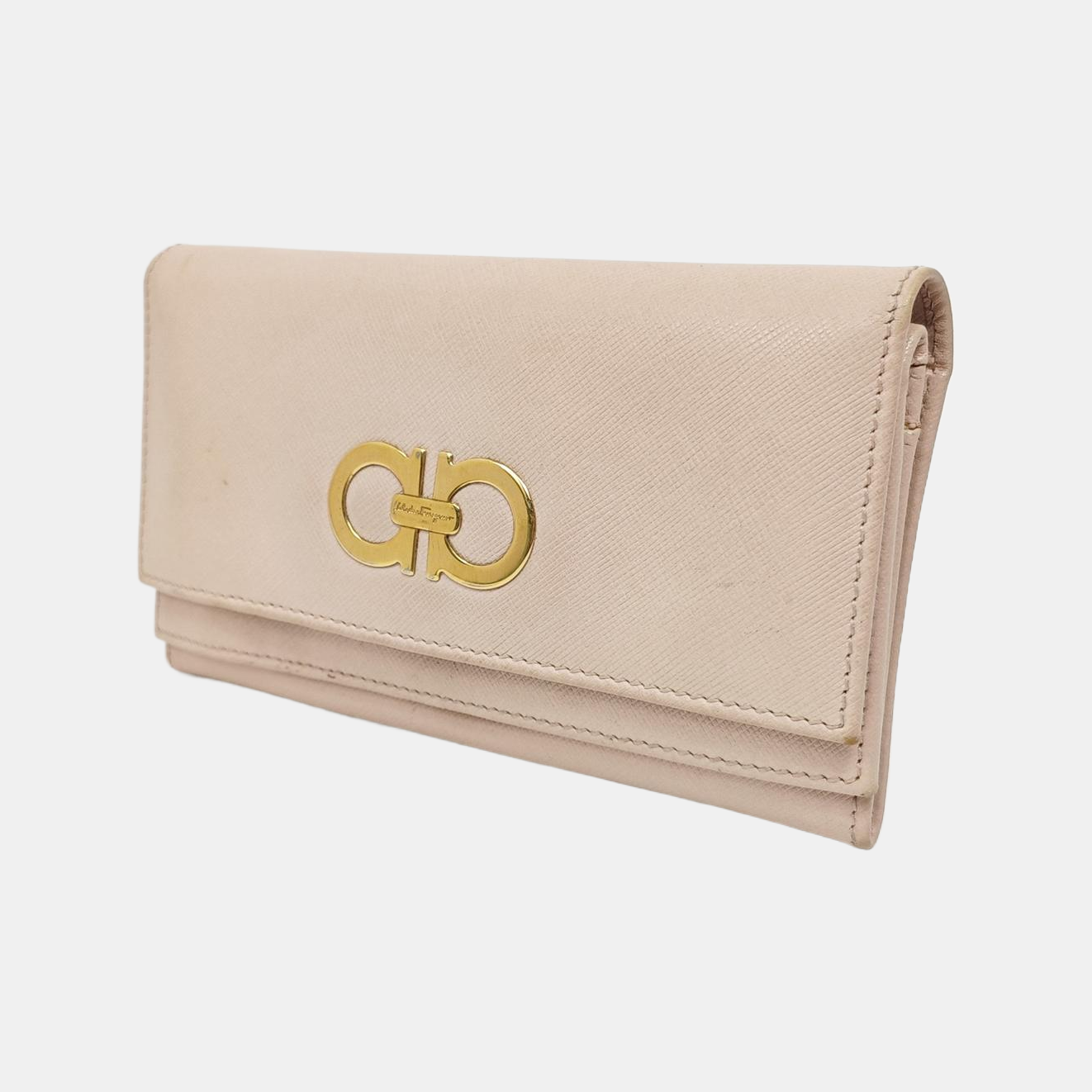 Gancini Calfskin Beige Wallet