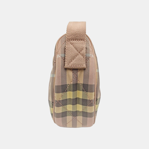 Quilted Canvas Shoulder Bag Pink