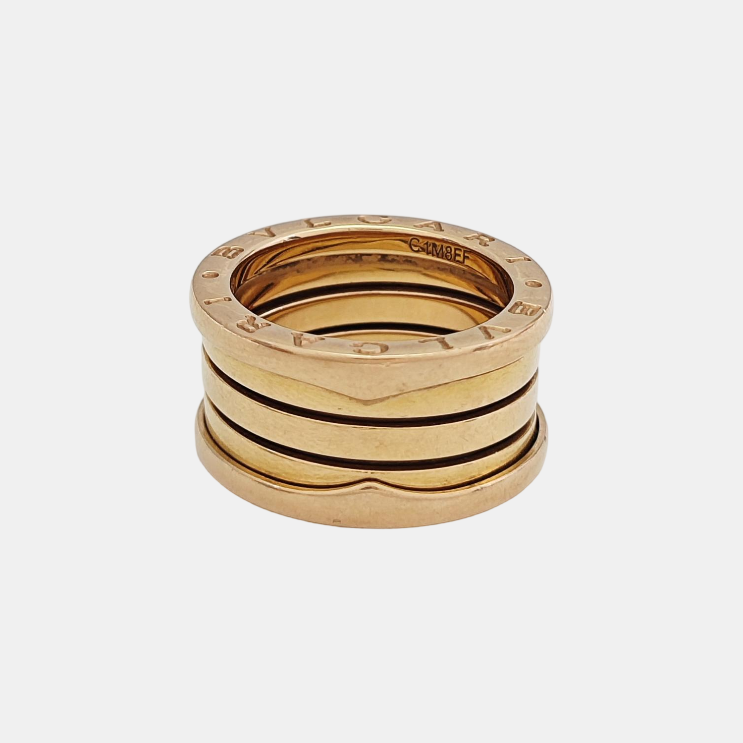 B.ZERO1 18k Rose Gold Ring EU 51