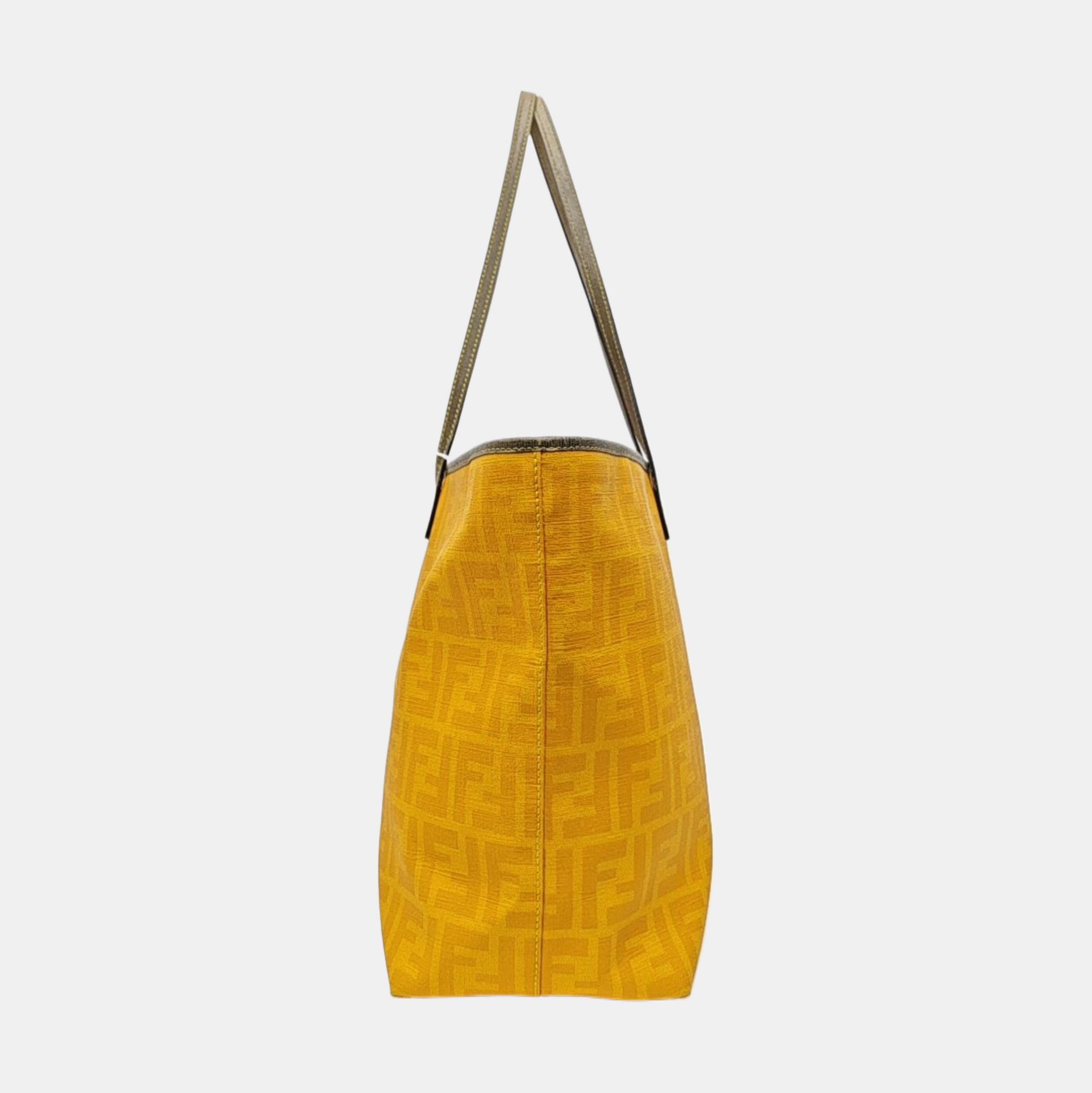 Coated Canvas Tote Bag Gold