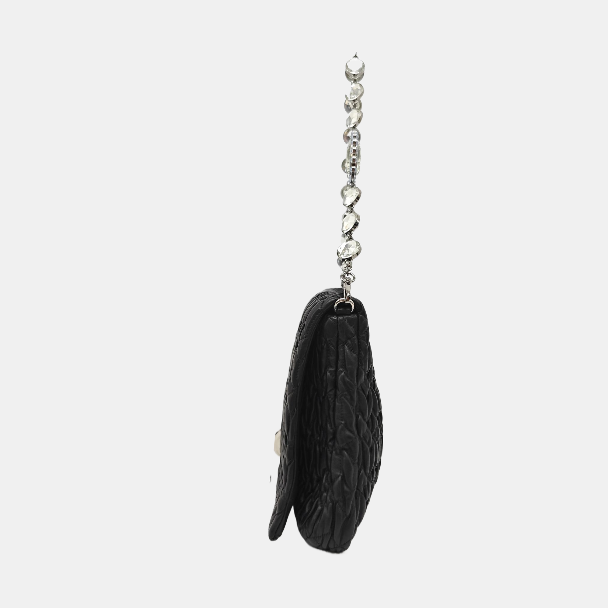 Crystal Quilted Lambskin Black