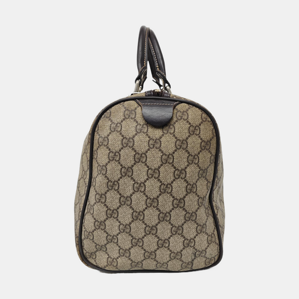 Monogram Coated Canvas Top Handle Bag Brown