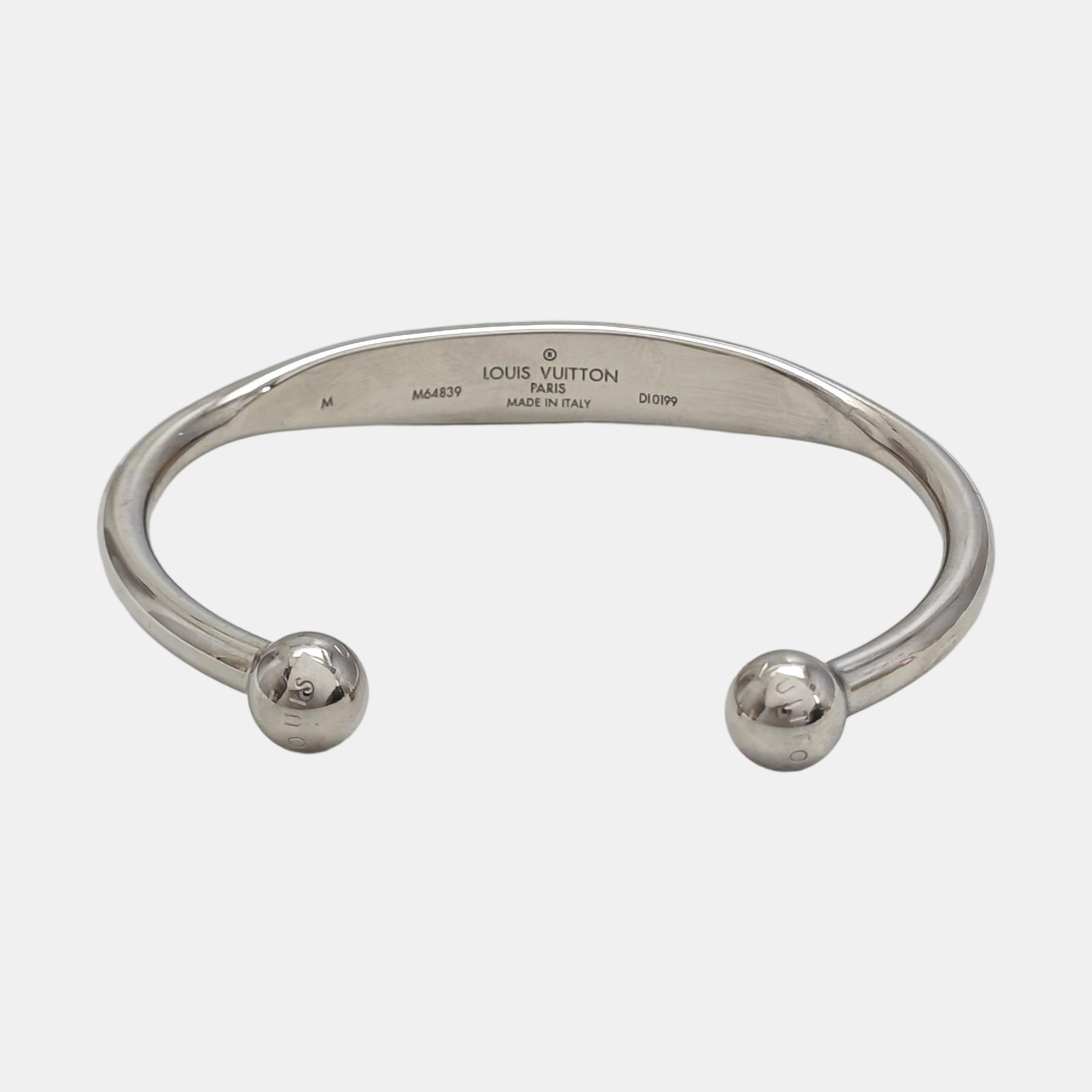 MONOGRAM Metal Silver Bangle