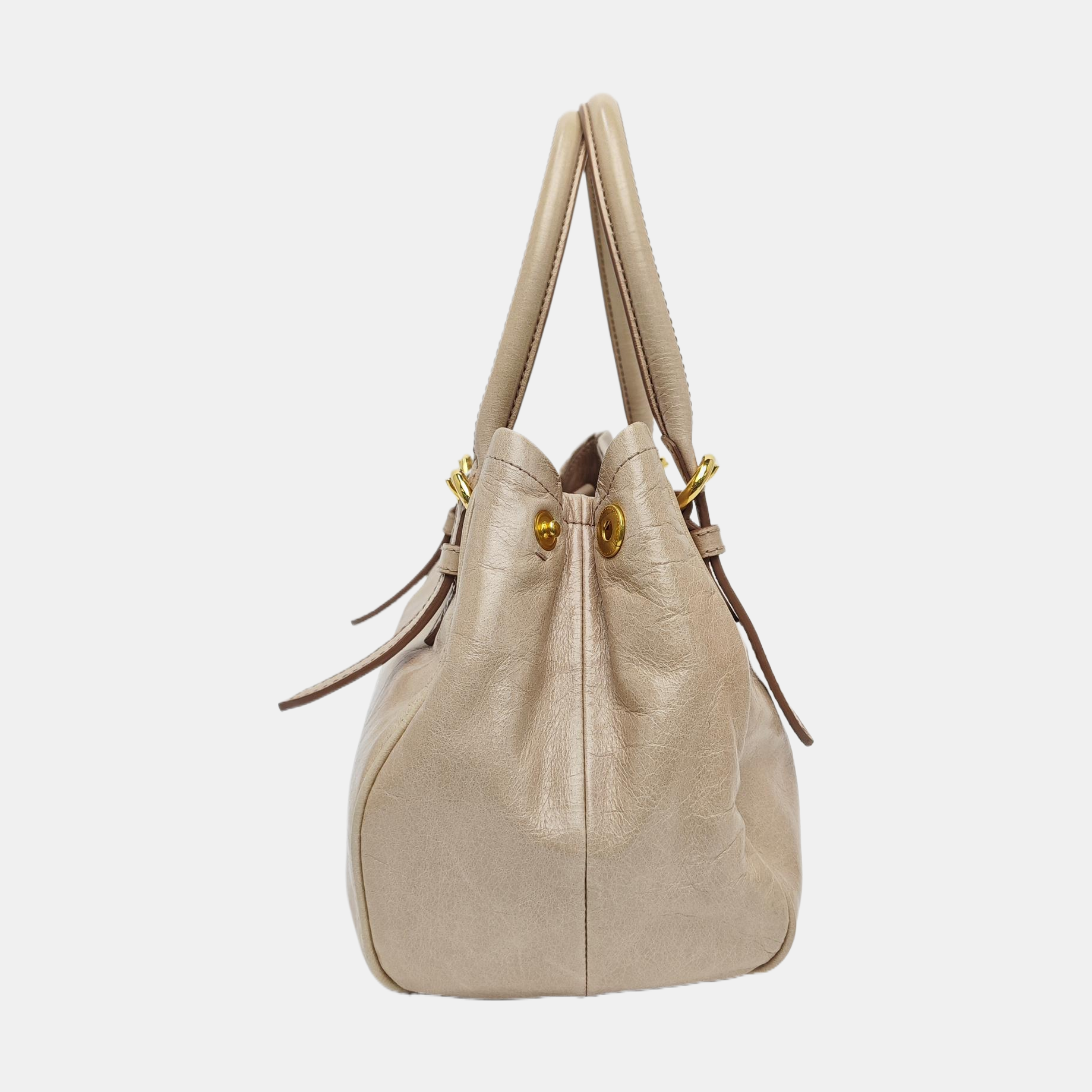 Calfskin Shoulder Bag Beige