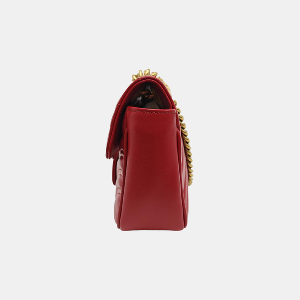 GG Marmont Small Quilted Calfskin Red