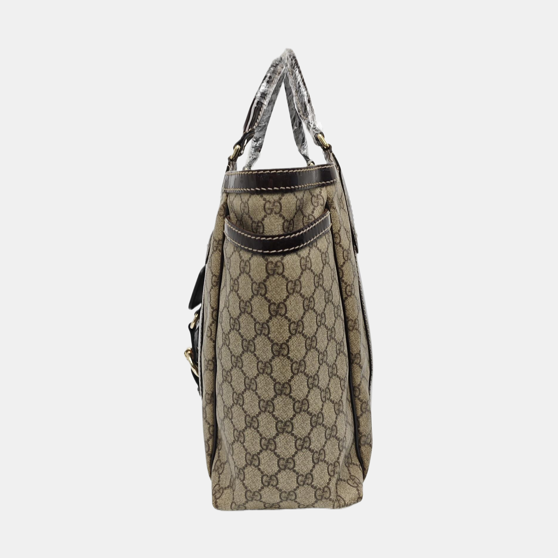 Monogram Coated Canvas Top Handle Bag Beige