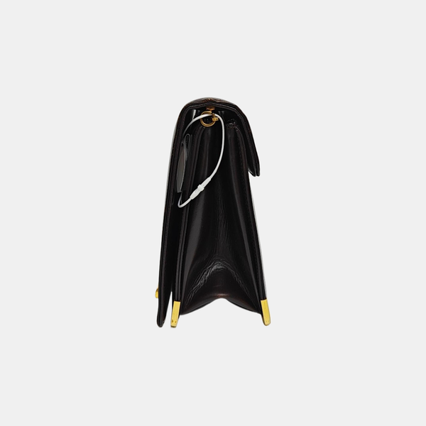Calfskin Top Handle Bag Black
