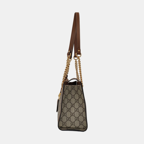 Padlock Small Monogram Coated Canvas Beige