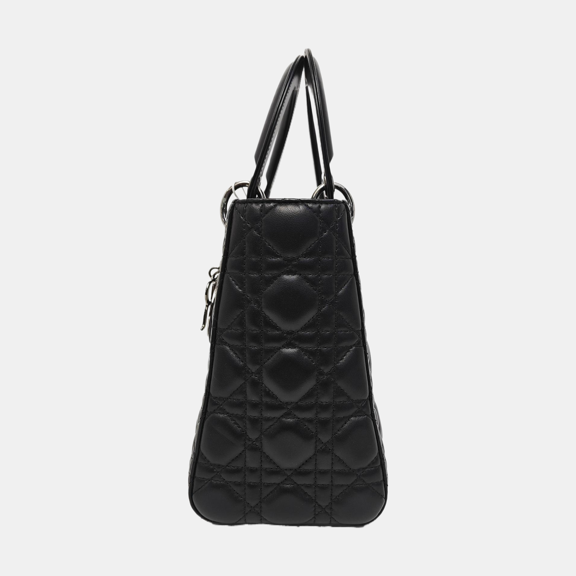 Lady Dior Medium Cannage Calfskin Black