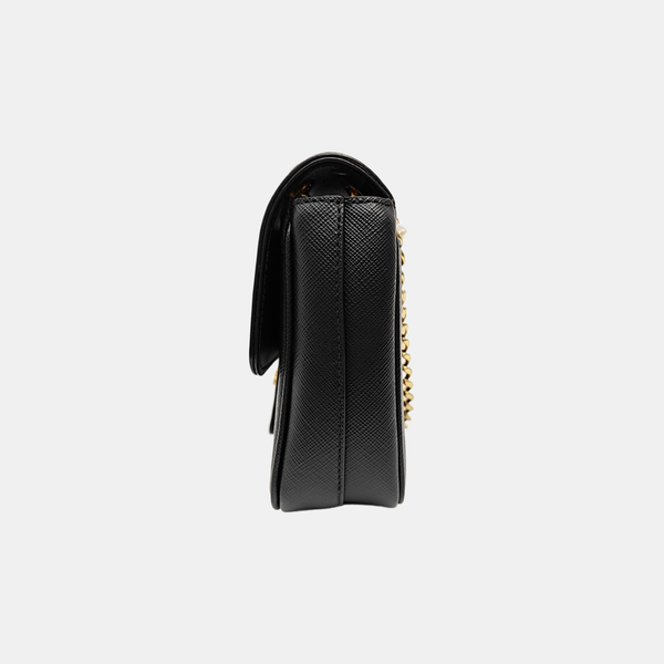 Sidonie Saffiano Calfskin Black