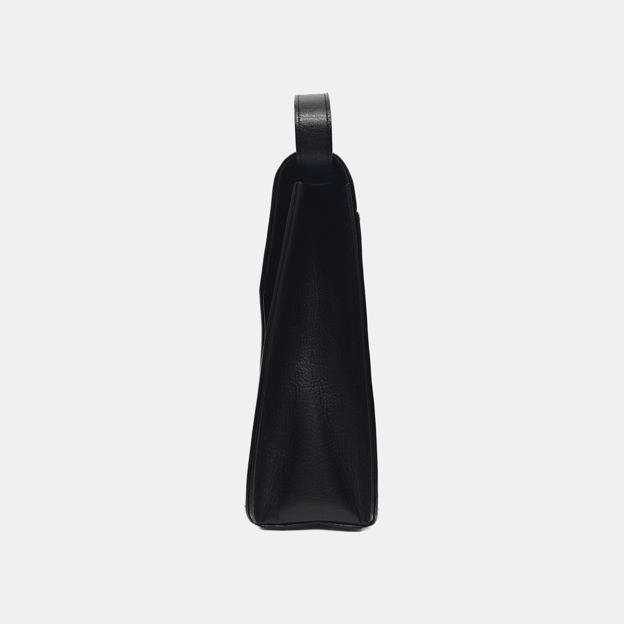 Calfskin Shoulder Bag Black