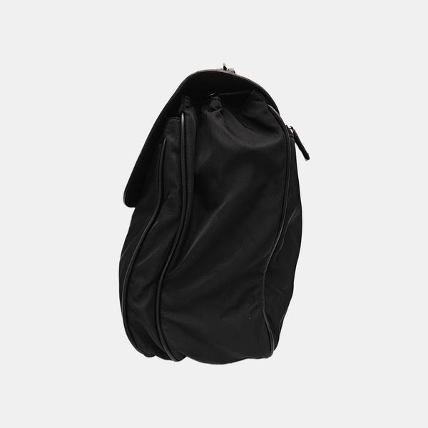 Nylon Top Handle Bag Black