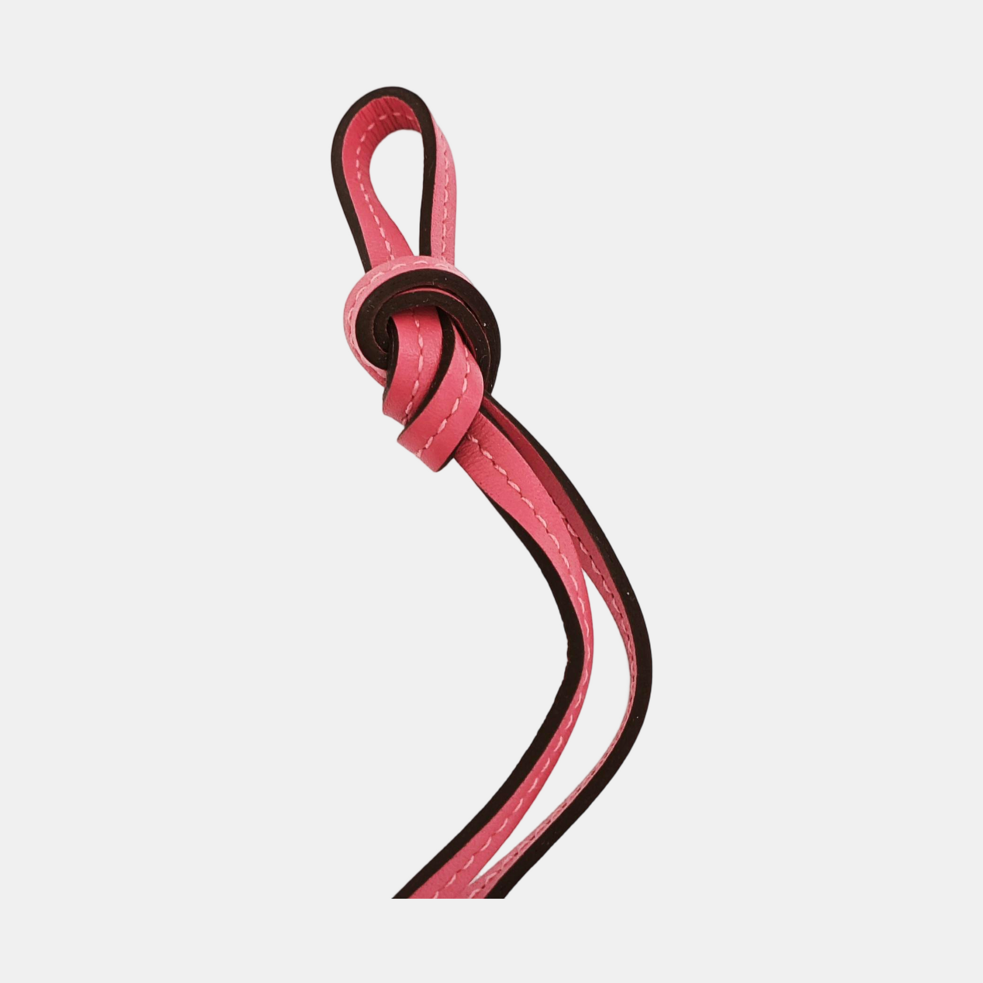Leather Bag Charm Red