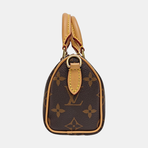 SPEEDY Nano Monogram Coated Canvas Brown