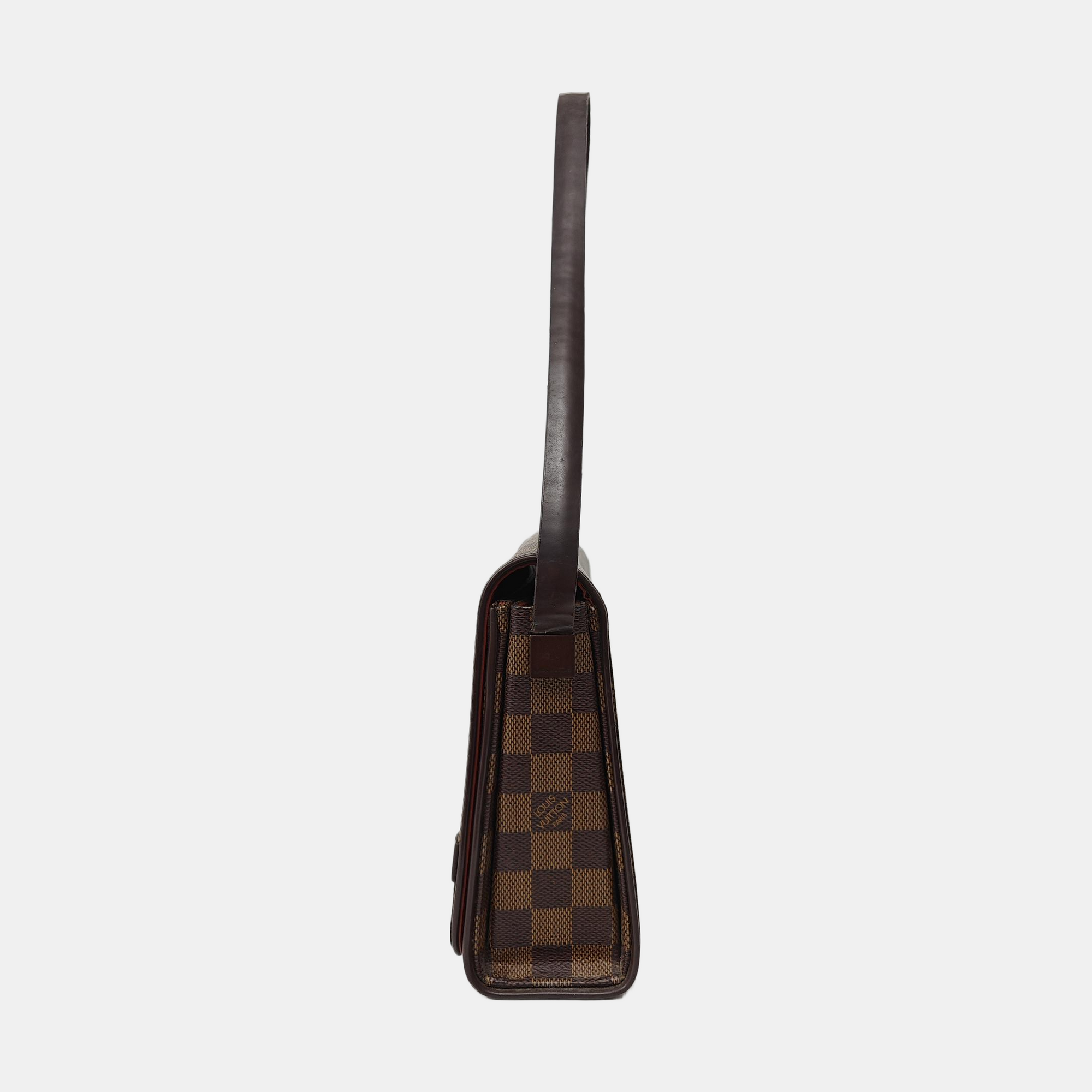 TRIBECA Damier Ebene Coated Canvas Brown