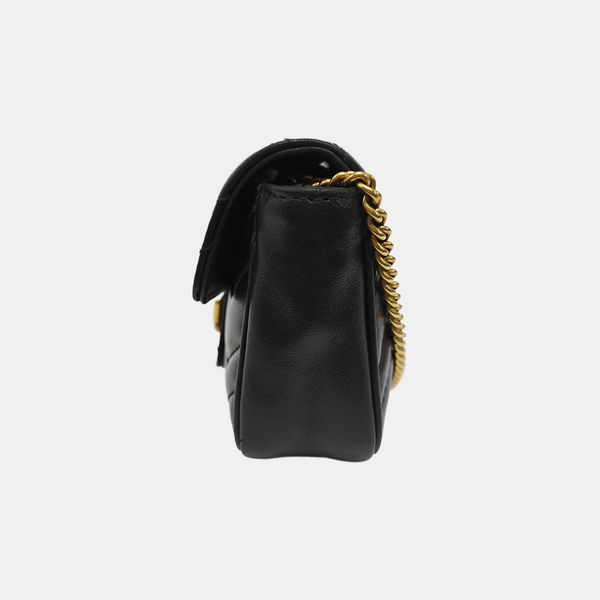 GG Marmont Mini Quilted Calfskin Black