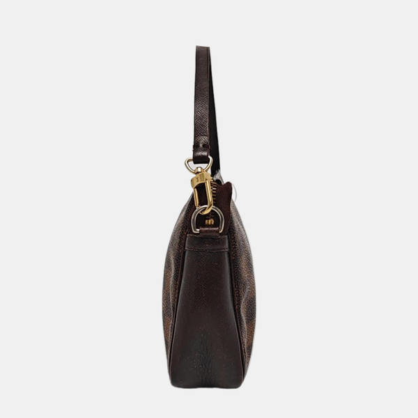 TROUSSE MAKE UP Damier Ebene Coated Canvas Brown