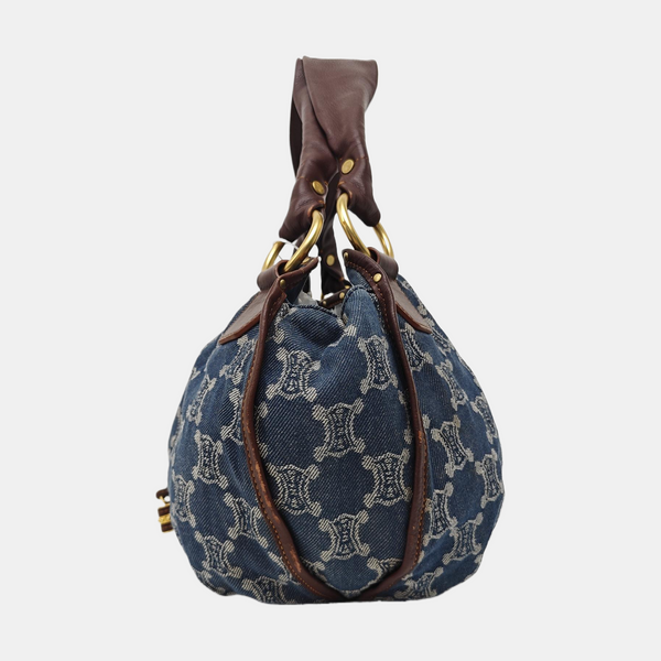 Canvas Top Handle Bag Blue